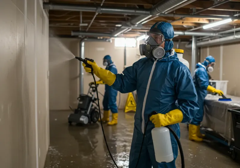 Basement Sanitization and Antimicrobial Treatment process in Collegedale, TN